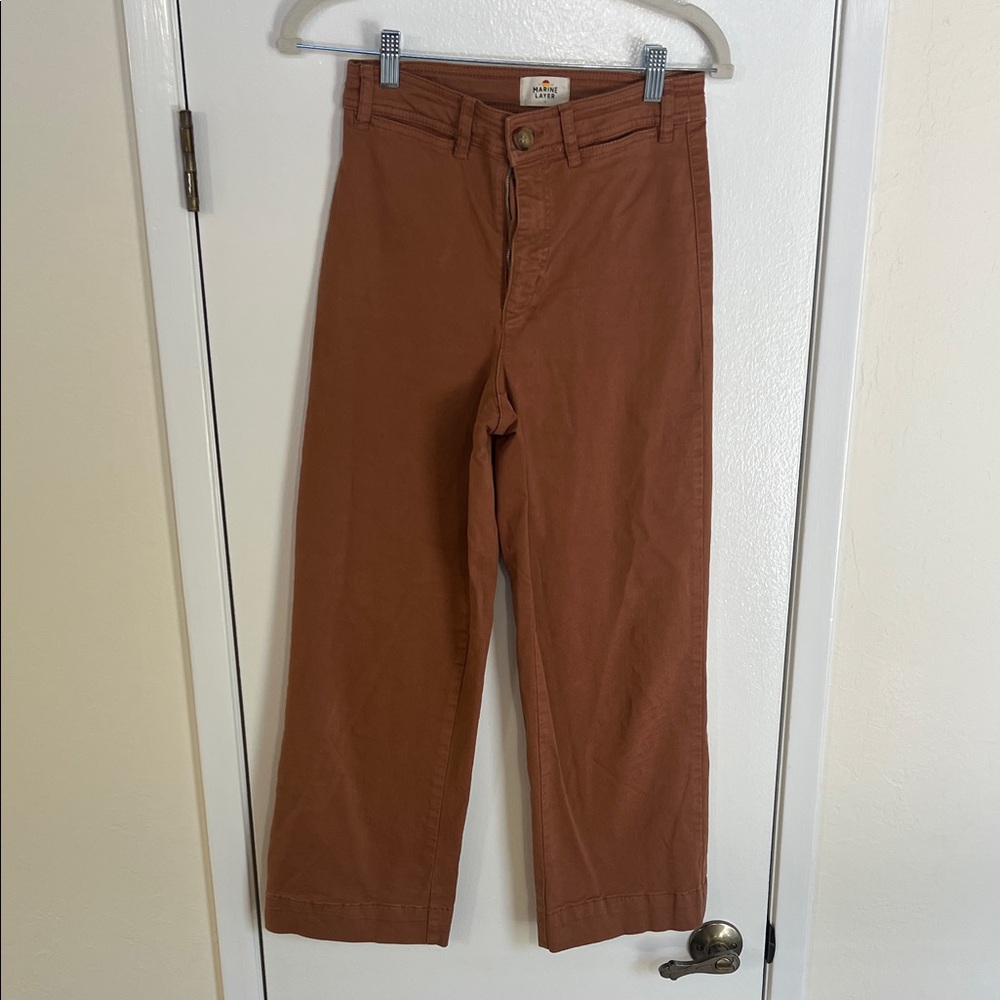 Marine Layer Women's Cropped Pants in Rust